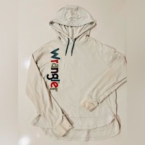 Longer, white, sweatshirt